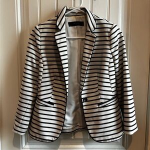 The Limited Striped Black and White Women's Blazer